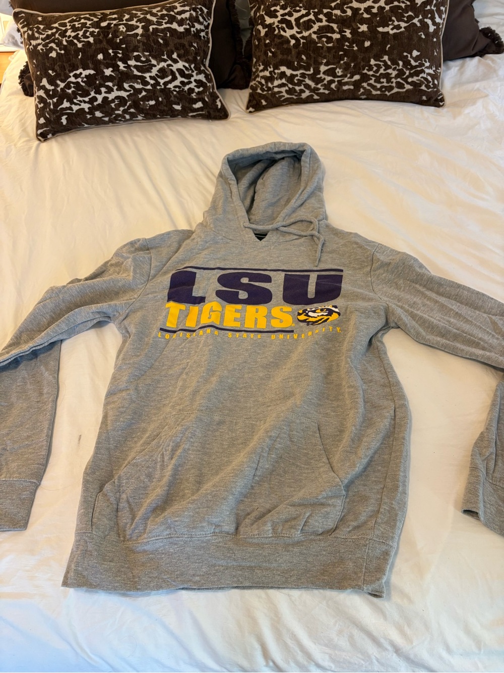 LSU Tigers Gray Hoodie Sweatshirt